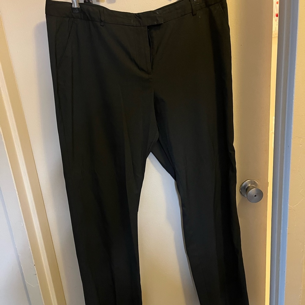 Old Navy Black Minimal Pinstripe Classic Rise Pants